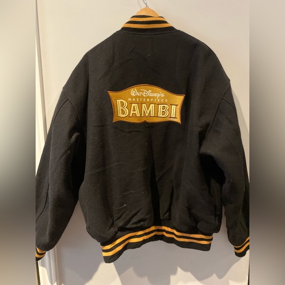 Vintage Walt Disney’s Masterpiece Bambi Wool Bomber Varsity Jacket - Picture 2 of 6